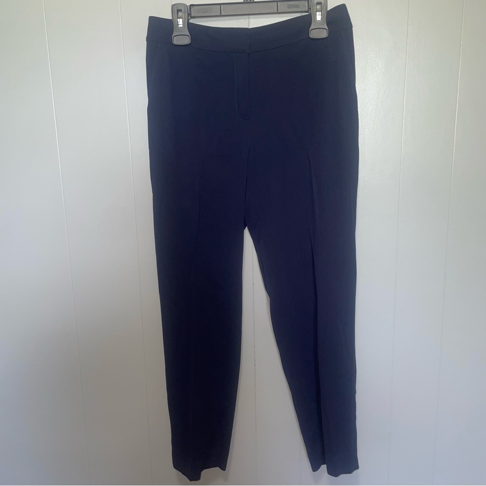 St. John Caviar Navy Blue Emma Pants Trousers Size 6